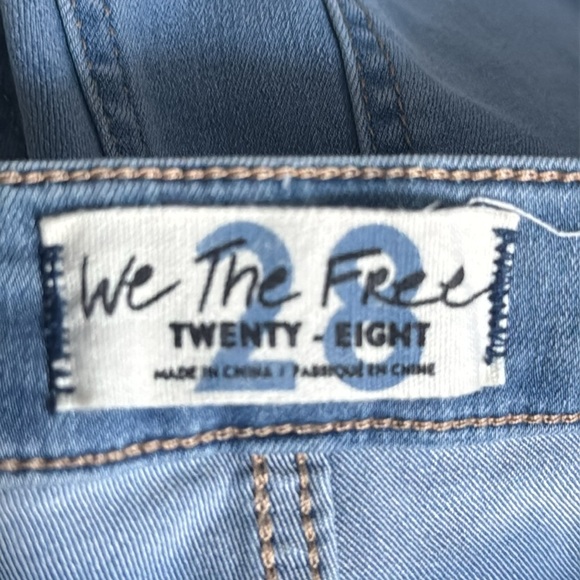 FREE PEOPLE Youthquake High Rise Crop Flare Jeans Denim Size 28 County Concert - Picture 9 of 9